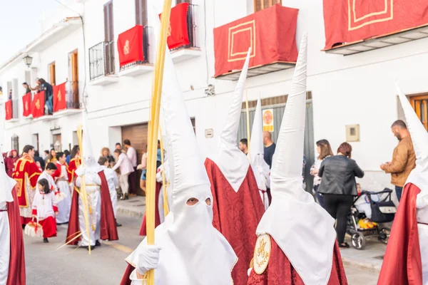 Velez Malaga Španělsko Března 2018 Lidí Účastní Procesí Připojené Svatý — Stock fotografie