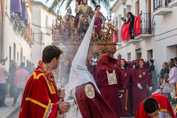 Velez Malaga Spagna Marzo 2018 Persone Che Partecipano Alla Processione — Foto Stock