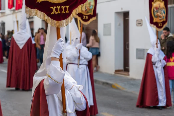 Velez Malaga Španělsko Března 2018 Lidí Účastní Procesí Připojené Svatý — Stock fotografie