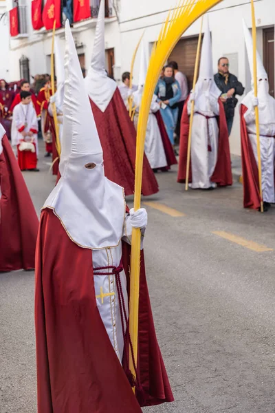 Velez Malaga Španělsko Března 2018 Lidí Účastní Procesí Připojené Svatý — Stock fotografie