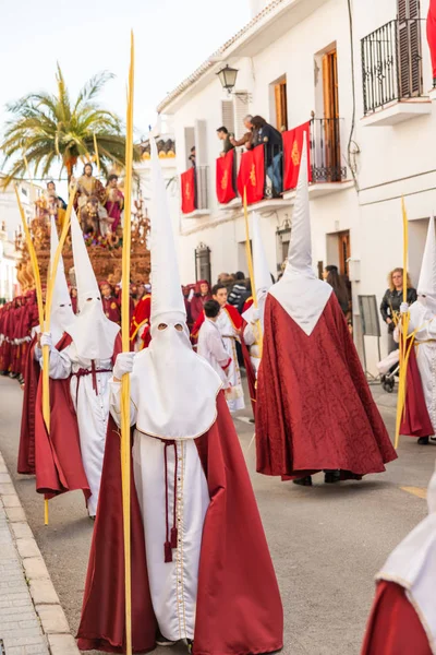 Velez Malaga Spanje Mensen Maart 2018 Deelnemen Aan Processie Een — Stockfoto