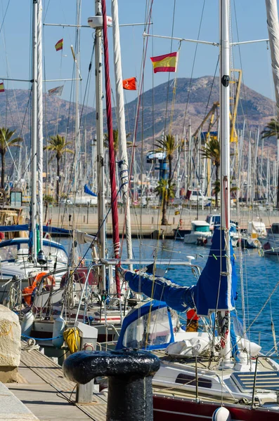 Cartagena, Spanien - 22. Februar 2019 Blick von der Promenade in — Stockfoto