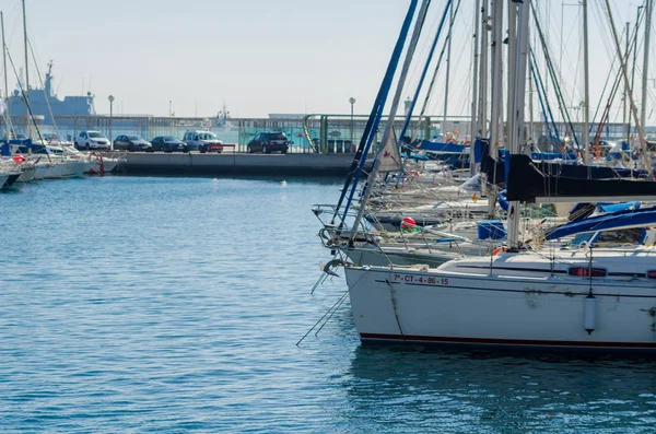 Cartagena Espagne Février 2019 Port Célèbre Dans Ville Cartagena Dans — Photo