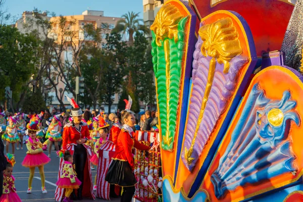 Cartagena Spanje Maart 2019 Een Kleurrijke Carnavals Parade Georganiseerd Door — Stockfoto