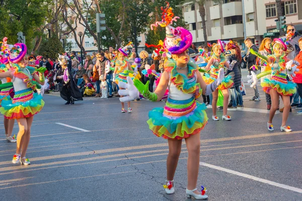 Cartagena Spain Март 2019 Красочный Карнавальный Парад Организованный Жителями Известного — стоковое фото