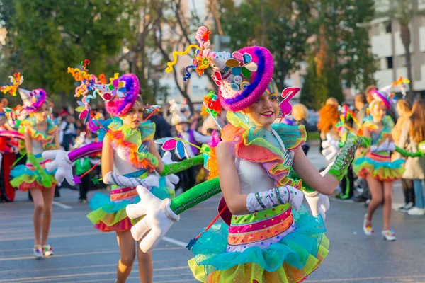 Cartagena España Marzo 2019 Colorido Desfile Carnaval Organizado Por Los —  Fotos de Stock