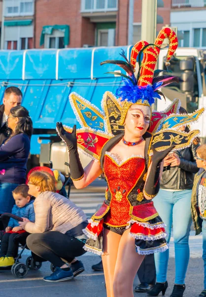 Cartagena Espagne Mars 2019 Défilé Carnaval Coloré Organisé Par Les — Photo