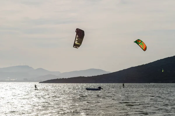 Manga Spain March 2019 People Practicing Active Sport Wave Riding — Stock Photo, Image