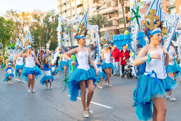 Cartagena Espagne Mars 2019 Défilé Carnaval Coloré Organisé Par Les — Photo