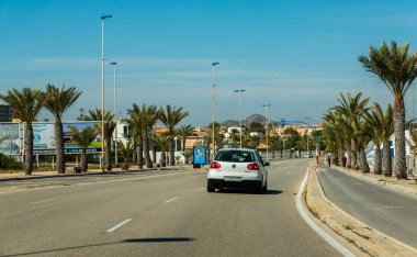 La Manga, Ispanya, 4 Mart 2019 ünlü yol t ile çalışan