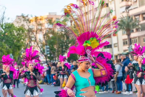 Cartagena Espagne Mars 2019 Défilé Carnaval Coloré Organisé Par Les — Photo