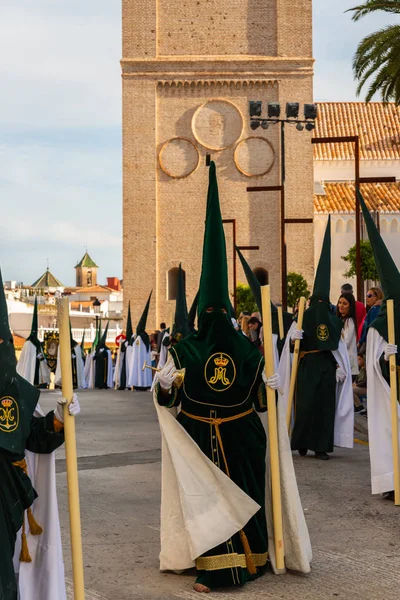 Velez Malaga España Marzo 2018 Personas Que Participan Procesión Semana — Foto de Stock