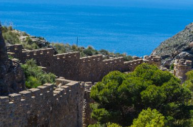 Battery Castillitos, İspanya - 13 Nisan 2019 Terk edilmiş askeri c