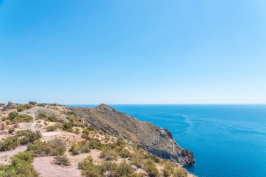 Battery Castillitos, İspanya - 13 Nisan 2019 Terk edilmiş askeri c