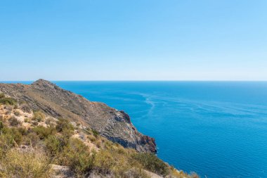 Battery Castillitos, İspanya - 13 Nisan 2019 Terk edilmiş askeri c