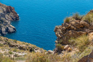 Battery Castillitos, İspanya - 13 Nisan 2019 Terk edilmiş askeri c