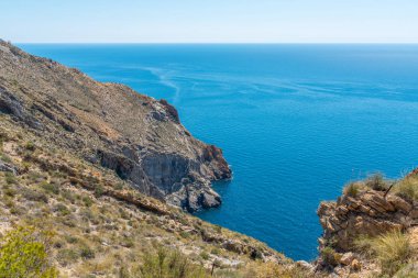 Battery Castillitos, İspanya - 13 Nisan 2019 Terk edilmiş askeri c