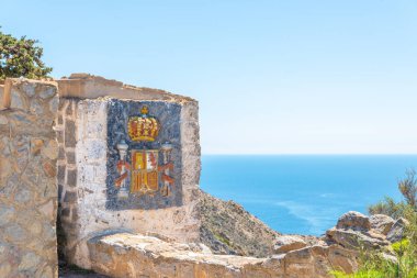 Battery Castillitos, İspanya - 13 Nisan 2019 Terk edilmiş askeri c