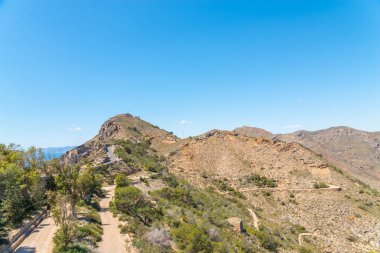 Battery Castillitos, İspanya - 13 Nisan 2019 Terk edilmiş askeri c