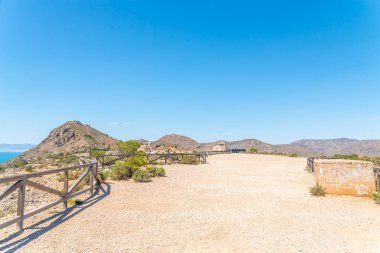 Battery Castillitos, İspanya - 13 Nisan 2019 Terk edilmiş askeri c