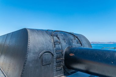 Battery Castillitos, İspanya - 13 Nisan 2019 Terk edilmiş askeri c