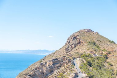 Battery Castillitos, İspanya - 13 Nisan 2019 Terk edilmiş askeri c