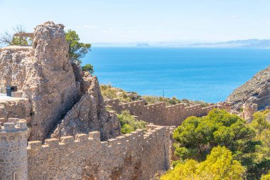 Battery Castillitos, İspanya - 13 Nisan 2019 Terk edilmiş askeri c