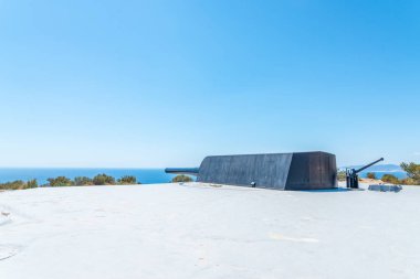 Battery Castillitos, İspanya - 13 Nisan 2019 Terk edilmiş askeri c