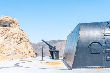 Battery Castillitos, İspanya - 13 Nisan 2019 Terk edilmiş askeri c