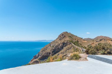 Battery Castillitos, İspanya - 13 Nisan 2019 Terk edilmiş askeri c