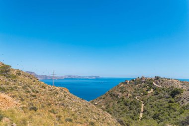 Battery Castillitos, İspanya - 13 Nisan 2019 Terk edilmiş askeri c