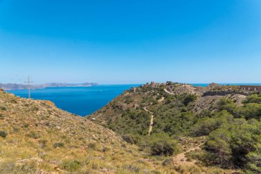 Battery Castillitos, İspanya - 13 Nisan 2019 Terk edilmiş askeri c