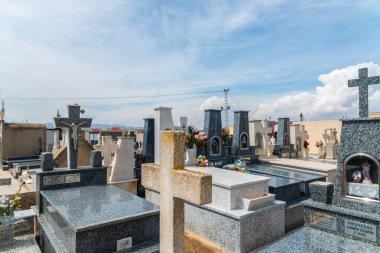 Canteras, İspanya - 2 Nisan 2019 Murcia regio'nun tipik mezarları