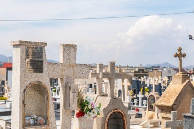 Canteras, İspanya - 2 Nisan 2019 Murcia regio'nun tipik mezarları