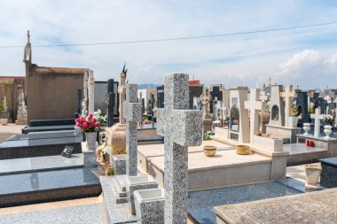 Canteras, İspanya - 2 Nisan 2019 Murcia regio'nun tipik mezarları