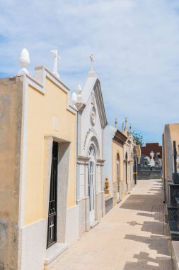 Canteras, İspanya - 2 Nisan 2019 Murcia regio'nun tipik mezarları