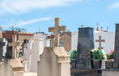 Canteras, İspanya - 2 Nisan 2019 Murcia regio'nun tipik mezarları