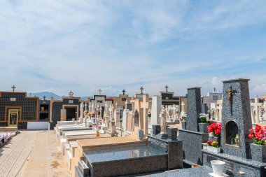 Canteras, İspanya - 2 Nisan 2019 Murcia regio'nun tipik mezarları