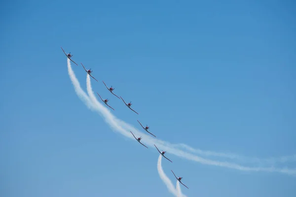 TORRE DEL MAR, ESPANHA - JULHO 29, 2018 demonstração das competências — Fotografia de Stock