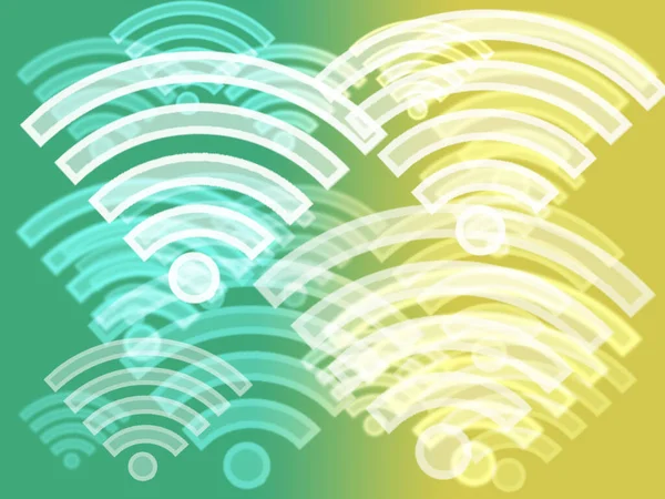 Красивая Перчаточная Икона Wifi Эффекта Боке Цветном Фоне Боке Свет — стоковое фото