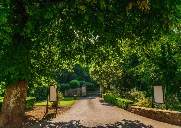 İngiliz kırsalında ilginç bir araba kullanımı, tipik İngiliz mimarisi.