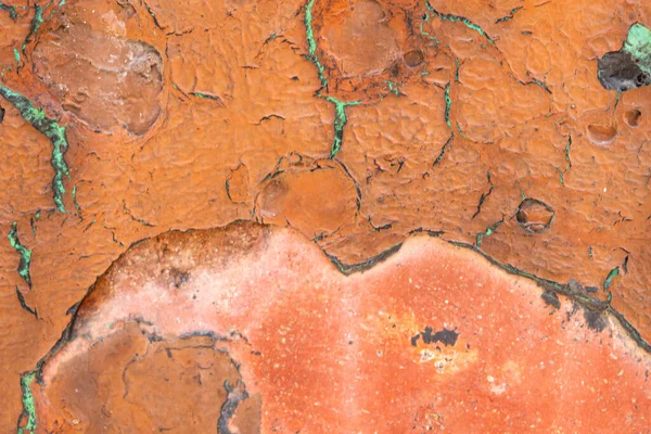 古い壁 亀裂や表面のスクレープに剥離古いフレーク状の塗料 ヴィンテージ — ストック写真