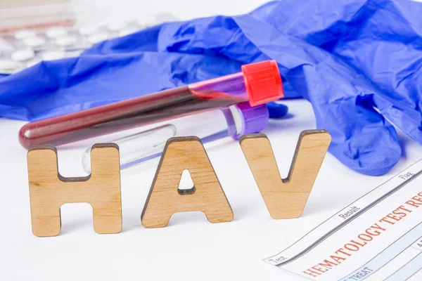 Hav Medical Acronym Abbreviation Hepatitis Virus Laboratory Test Diagnostics Physical — Stock Photo, Image