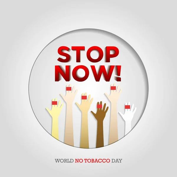 Illustration Journée Mondiale Sans Tabac Pour Concept Cessez Fumer Les — Image vectorielle