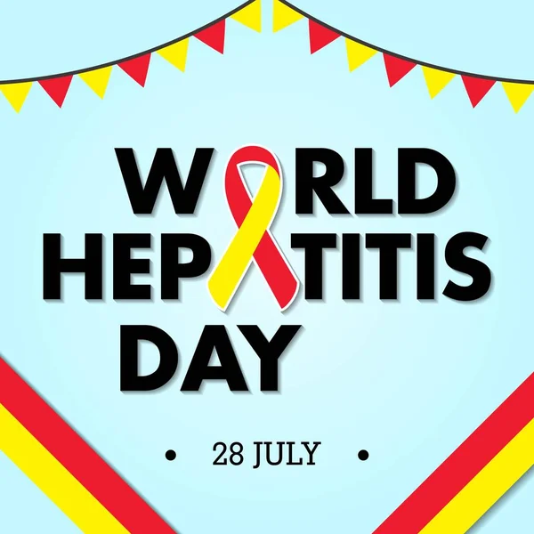 Vector Illustration World Hepatitis Day Banner Poster Social Media Template — Stock Photo, Image