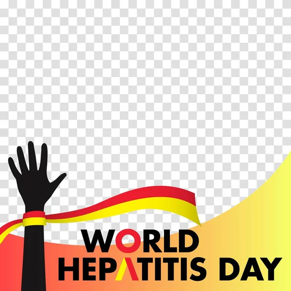 Vektoros Illusztráció Hepatitis Világnap Banner Poszter Szociális Média Sablon — Stock Fotó