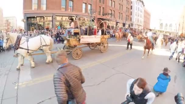 Denver Colorado Stany Zjednoczone Ameryki Styczeń 2018 Pov National Western — Wideo stockowe