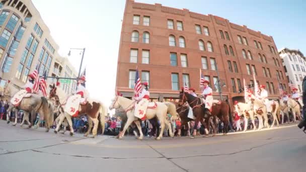 Denver Colorado États Unis Janvier 2018 Pov Défilé Lancement National — Video