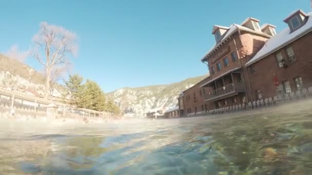 Colorado Stany Zjednoczone Ameryki Grudzień 2017 Pov Punktu Widzenia Basen — Wideo stockowe