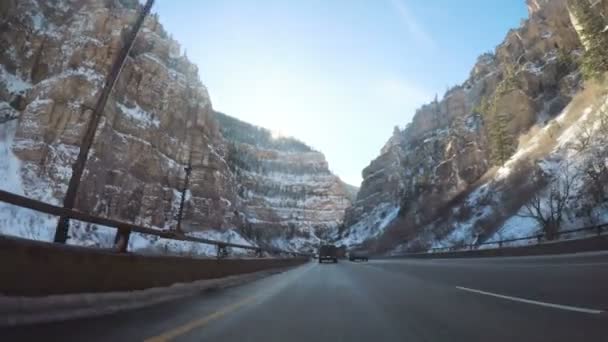 Colorado Eua Dezembro 2017 Ponto Vista Pov Condução Através Terreno — Vídeo de Stock